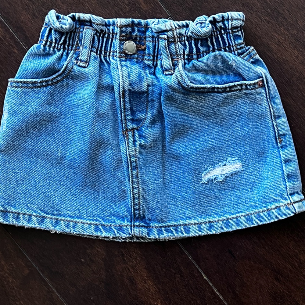 Zara Brand Denim Mini Skirt 2-3T